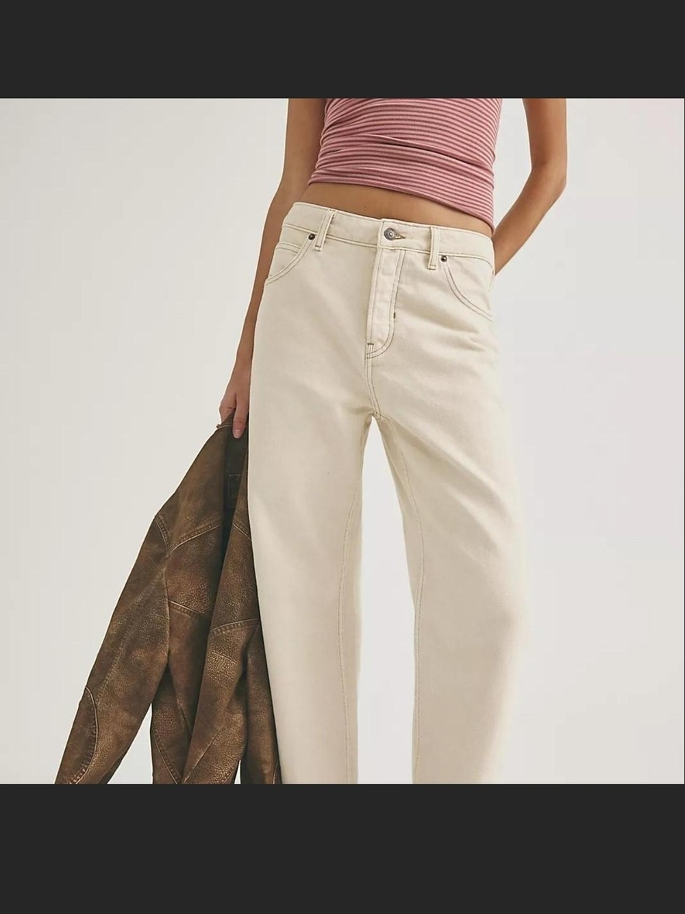 We The Free High-Rise Light Wash Straight Jeans